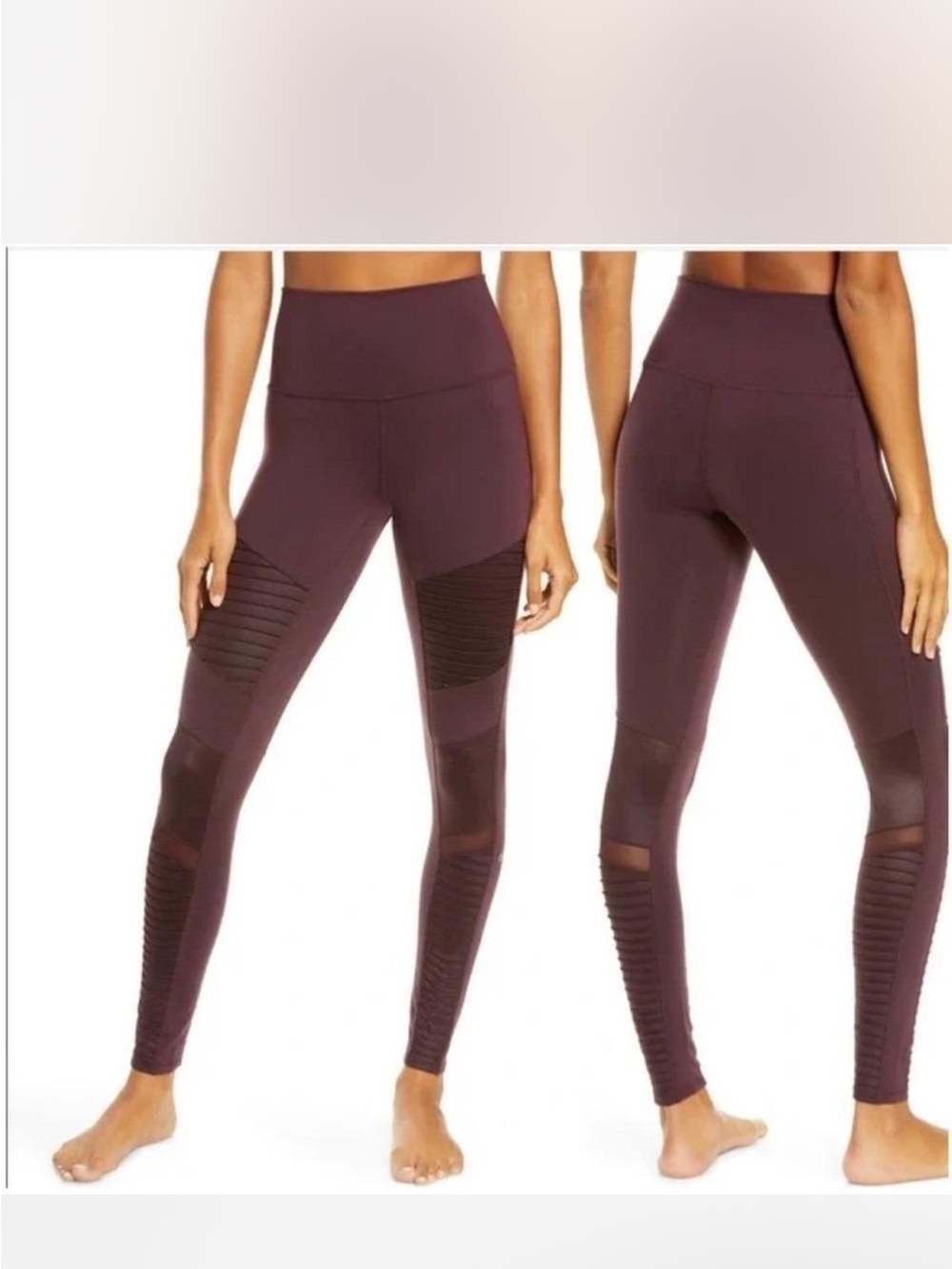 ALO YOGA high waist moto legging in brown size Medium